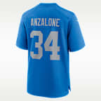 Alex Anzalone Detroit Lions Men's Nike NFL Game Football Jersey