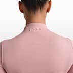 Playera de manga larga con cuello alto de medio cierre para mujer NikeSKIMS Matte