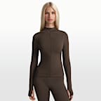 Haut à demi-zip à manches longues et col montant NikeSKIMS Matte pour femme