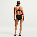 Traje de baño de una sola pieza con espalda deportiva para mujer Nike Swim HydraStrong Fly