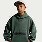 Oversized Nike Sportswear Tech Fleece-pullover med hætte til større børn (drenge)