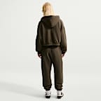 Pants oversized de tiro alto con dobladillo para mujer Nike Studio Fleece Medium Weight