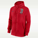 Sudadera con gorro Nike de la MLB de cierre completo para hombre Boston Red Sox Lockup