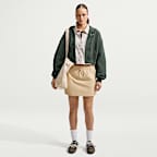 Nike Studio Fleece Medium Weight Women's Oversized Full-Zip Cropped Hoodie