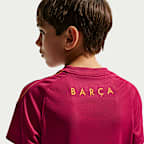 F.C. Barcelona Strike Older Kids' Nike Football Dri-FIT Short-Sleeve Top