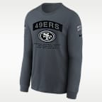 San Francisco 49ers Salute to Service Big Kids' Nike NFL Long-Sleeve T-Shirt