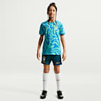 Maglia da calcio pre-partita a manica corta Nike Dri-FIT Brasile – Ragazzo/a