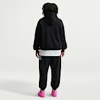 Nike Studio Fleece Medium Weight Women's Oversized Pullover Logo Hoodie