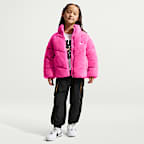 Nike Little Kids' Quilted Faux Fur Jacket