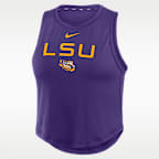LSU One Women's Nike Dri-Fit Cropped Tank Top