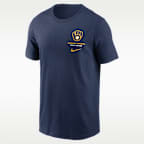 Playera Nike de la MLB para hombre Milwaukee Brewers 2-Hit