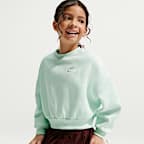 Nike Sportswear Club Fleece Girls' Boxy Crew-Neck Sweatshirt