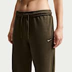 Pants oversized de tiro alto con dobladillo para mujer Nike Studio Fleece Medium Weight