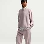 Nike Studio Fleece Oversize-Hose aus mittelschwerem Material mit hohem Bund und Bündchen (Damen)