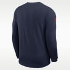 New England Patriots Sideline Coach Men's Nike Dri-FIT NFL Long-Sleeve Top