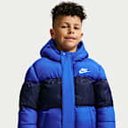 Chamarra acolchada Mixed Media con logotipo de jacquard para niños talla pequeña Nike