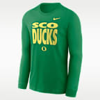 Oregon Sideline Slogan Men's Nike Dri-FIT College Long-Sleeve T-Shirt