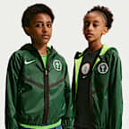 Chamarra Anthem de futbol Nike Dri-FIT para niños talla grande de Nigeria