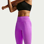 Damskie legginsy 7/8 z wysokim stanem bez przedniego szwu Nike Universa