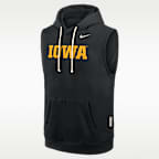 Sudadera universitaria con gorro sin cierre ni mangas Nike Dri-FIT para hombre Iowa Sideline