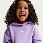 Sudadera con gorro sin cierre de tejido Fleece Studio infantil Nike Sportswear