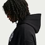 Nike Studio Fleece Medium Weight Women's Oversized Pullover Logo Hoodie