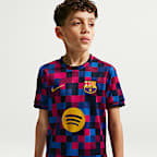 FC Barcelona Older Kids' Nike Dri-FIT Football Pre-Match Top