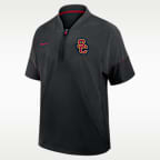 Chamarra con gorro de manga corta universitaria Nike de medio cierre para hombre USC Sideline Coach