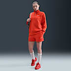 Shorts de tiro medio de 10 cm para mujer Nike Sportswear Phoenix Fleece