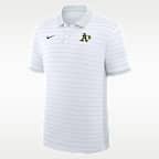 Athletics Authentic Collection Striped Victory Men's Nike Dri-FIT MLB Polo