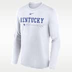 Kentucky Courtside Basketball Shootaround Legend Men's Nike Dri-FIT College Long-Sleeve T-Shirt
