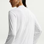 Nike Sportswear Women's Loose Sheer Slub Mesh Long-Sleeve Top