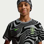 Playera de fútbol Nike para niños talla grande Brazil