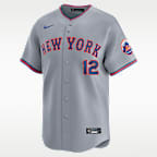 Jersey Nike Dri-FIT ADV de la MLB Limited para hombre Francisco Lindor New York Mets