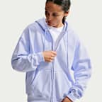 Sudadera con gorro oversized de cierre completo para mujer Nike Studio Fleece Medium Weight