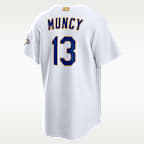 Max Muncy Los Angeles Dodgers 2025 World Series Champion Gold Series Men's Nike MLB Stadium Jersey