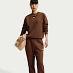 Nike Studio Fleece Medium Weight Women's Mid-Rise Open-Hem Trousers