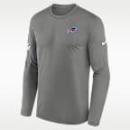 Playera de manga larga Nike Dri-FIT de la NFL para hombre Buffalo Bills Alt Legend Small Logo