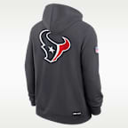 Sudadera con gorro Nike Dri-FIT de la NFL de cierre completo para hombre Houston Texans Utility Player Sideline
