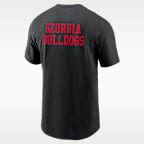 Georgia 2-Hit Stacked Men's Nike College T-Shirt