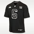 Jersey Nike de la NFL Game para niños talla grande Jaxson Dart New York Giants Salute to Service
