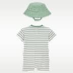 Nike Baby Short Sleeve Romper with Bucket Hat