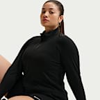 Nike Sportswear Chill Knit Women's Tight Quarter-Zip Long-Sleeve Ribbed Top (Plus Size)