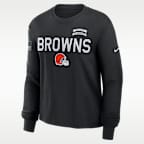 Cleveland Browns Salute to Service Sideline Women's Nike Dri-FIT NFL Long-Sleeve T-Shirt