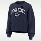 Sudadera de cuello redondo sin cierre universitaria Nike para mujer Penn State Phoenix Arch