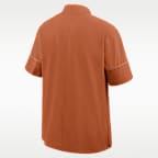 Chamarra universitaria con gorro de medio cierre de manga larga Nike para hombre Texas Sideline Coach