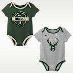 Milwaukee Bucks Baby Nike NBA Bodysuit Set (2-Pack)