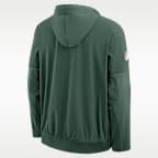 Green Bay Packers Sideline Anorak Men's Nike NFL 1/2-Zip Hooded Jacket