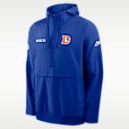 Denver Broncos Alt Option Route Anorak Men's Nike NFL 1/2-Zip Hooded Jacket
