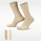 Nike Everyday Wool Cushioned Crew Socks (2 Pairs)